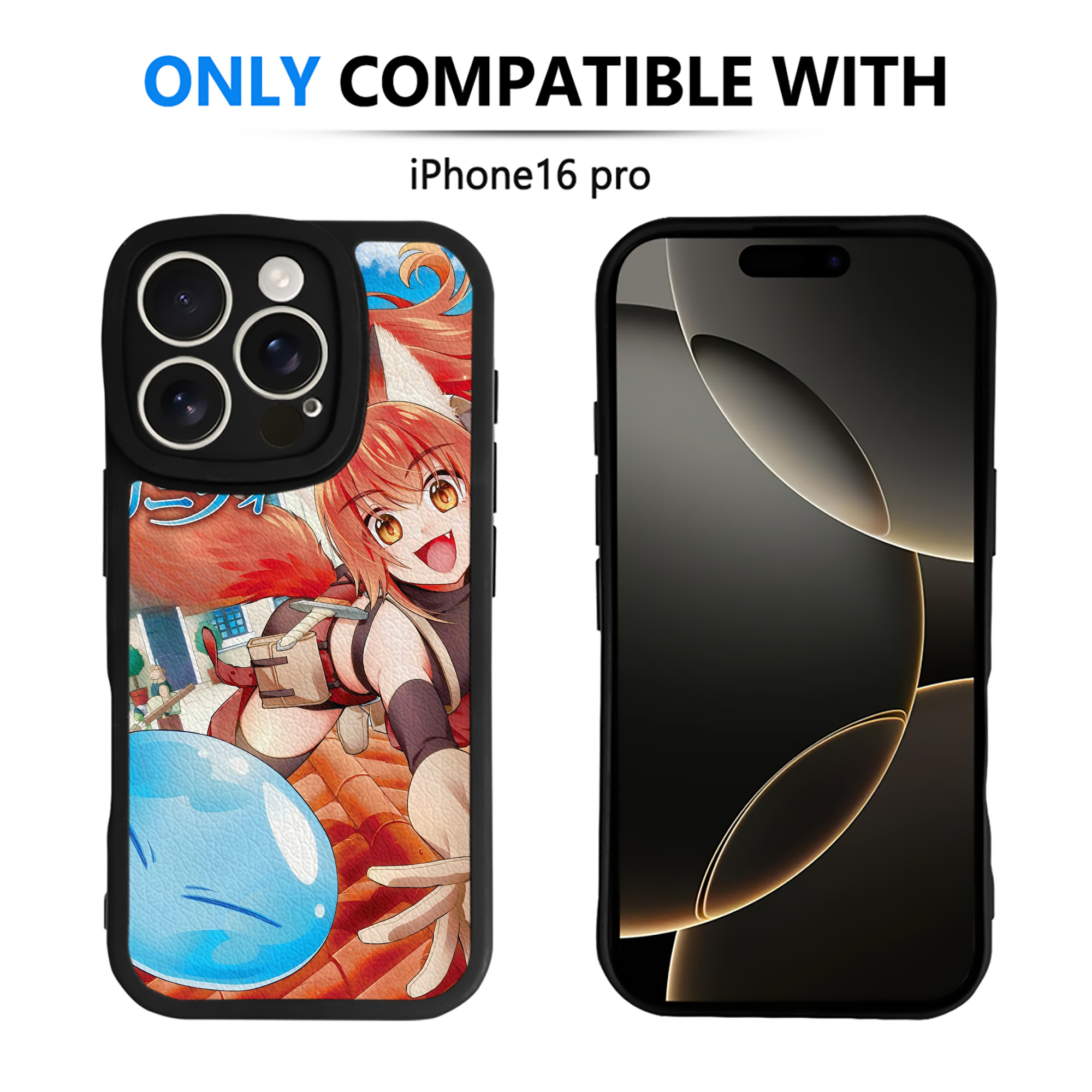 （画像用） 転スラ Regarding Reincarnated to Slime 【iPhone 16シリーズ対応】シリコンスマホケース（レザー調） 材質：シリコン